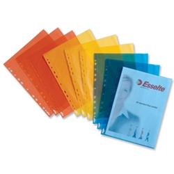Esselte Coloured Pockets A4 Yellow [Pack 10]